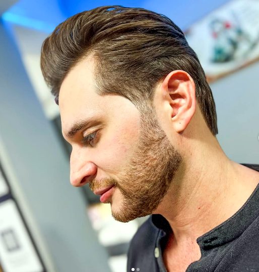 Corte social com barba